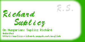 richard suplicz business card